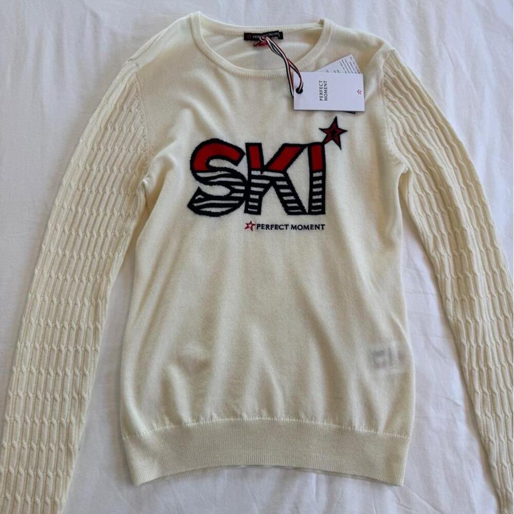 Perfect moment cream wool blended jumper